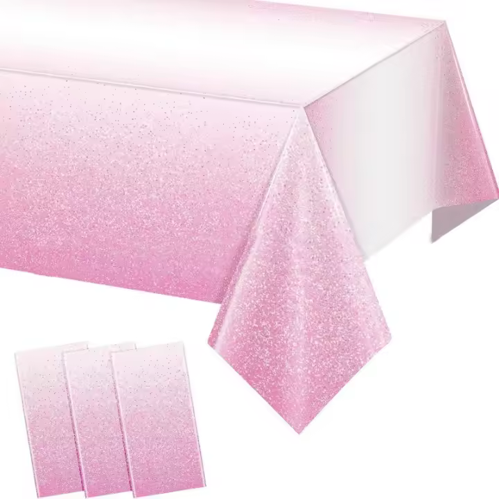 Mantel Desechable De Fiesta En Tonos Graduados Rosa Para Múltiples Ocasiones Material Decorativo - 1
