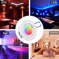 Downlight LED RGB Dimmable 3W 16 Colores Cambiantes Iluminación Revestida Retrofits Con Control Remoto AC85-265V Lámpara De Techo - details 9