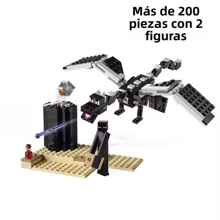Bloques De Construcción Compatible Con Pixel Mini World Serie La Batalla Del Dragón Ender Juguetes Educativos Para Niños Regalos De Navidad - 1
