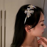 Diadema De Metal Estilo Doble Con Rhinestone De Mariposa Para Mujer Accesorio Elegante Y Personalizado Para El Cabello - details 7