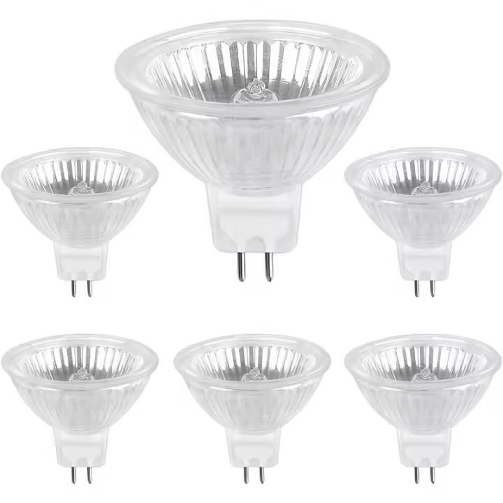 Bombillas halógenas GU5.3 de 50 W y 12 V, luz blanca cálida de 2700 K, paquete de 6 - 1