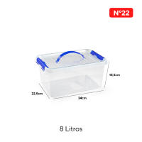 Plastic Forte Caja de Almacenaje 8 Litros Transparente Caja de ordenación de plástico, Contenedor de almacenamiento - details 1