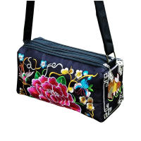 Bolso De Hombro Retro Para Mujer Yogodlns Con Bordado Floral Multicolor Estilo Bohemio Étnico Monedero Pequeño De Lona - details 8