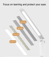 Lámpara De Mesa LED Plegable USB Protección Ocular Para Lectura 3 Colores Regulables Tiempo Fecha Temperatura Carga Luz Nocturna Táctil - details 9