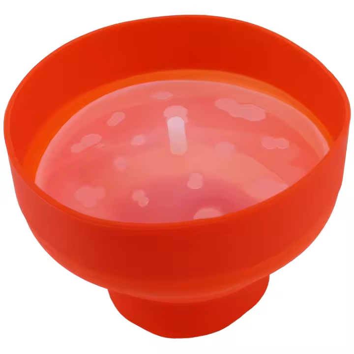 Bol de Palomitas Plegable de Silicona para Microondas Herramientas de Cocina Fáciles de Usar con Tapa para Hacer Bolsas de Palomitas Rojas - 1