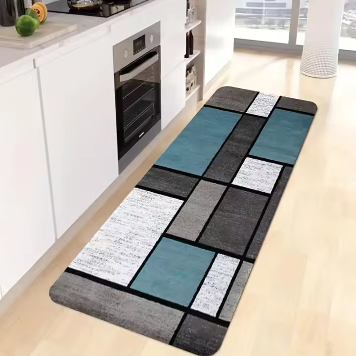 VIKAMA Alfombra De Cocina Antideslizante Y Anti Manchas Con Patrón Moderno Para Uso Doméstico Alfombrilla Larga Para Puerta Decoración Interior - 1