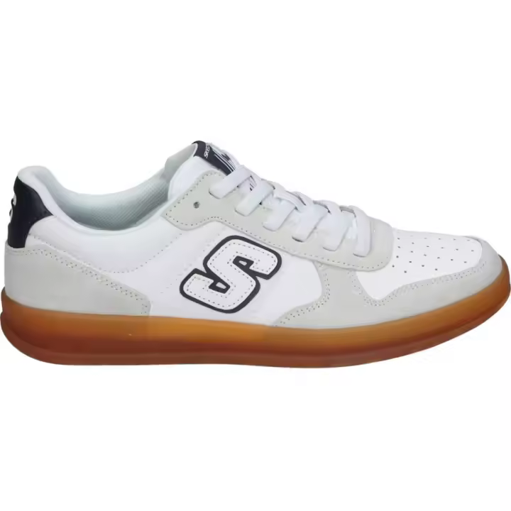 SKECHERS | Zapatillas Skechers New Wave Cup Calven para Hombre – Deportiva en Color Blanco con Detalles – Sneakers con Cordones – Air Cooled Memory Foam – Estilo Casual – Cómodas y Versátiles – Modelo 210961-OFWT - 1
