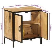 vidaXL Mueble de baño madera maciza de mango y hierro 55x35x60 cm - details 6