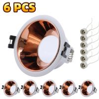 6Pcs GU10 Marco De Downlight Blanco Aleación De Aluminio Recipiente Techo Revestido Diseño Antigolpeante Para Habitación De Comedor - details 2