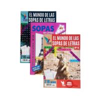 Sopas de Letras en Pack de 3 Unidades - 630 Juegos de Palabras Ocultas - Español - Distripubli - details 0