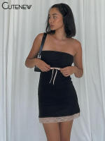 Vestido Mini De Encaje Sólido Negro Para Mujer Verano 2023 Estilo Hipster Sexy Con Pecho Empapado Ajustado Y Cintura Natural Vestimenta De Fiestas Nocturnas - details 18