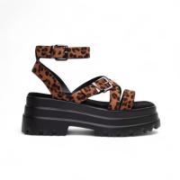 Sandalias mujer negro y leopardo con plataforma y triple suela.Comodidad y Estilo para Verano Planta del pie acolchada Diseño Elegante y Ligero Altamoda - details 2