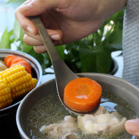 Cuchara De Sopa Y Tamiz De Titanio Tomshoo Para Camping Y Viajes Juego De Tierra De Cocina Portátil Para Exteriores Y Comidas - details 6