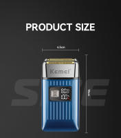 Kemei Afeitadora Eléctrica Para Hombres Cabeza Lisa Barba Trimmer IPX6 Impermeable 8000RPM Afeitado Preciso Ultra Corte Punto Fijo KM-1112 - details 9