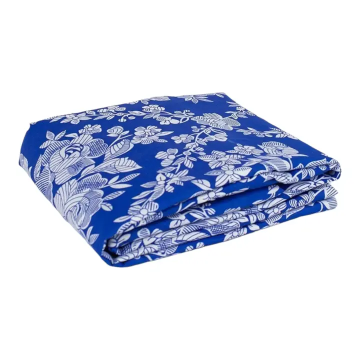 LILI HOME Funda de Colchón Entero con Cremallera - Estampado Flor Azul o Blanco Liso - Tamaños de Cama: 90 / 135 / 150 / 160 / 180 / 200 cm. La funda cubre completamente el colchón, protegiéndolo por todos los lados. La cremallera facilita su colocación y - 1