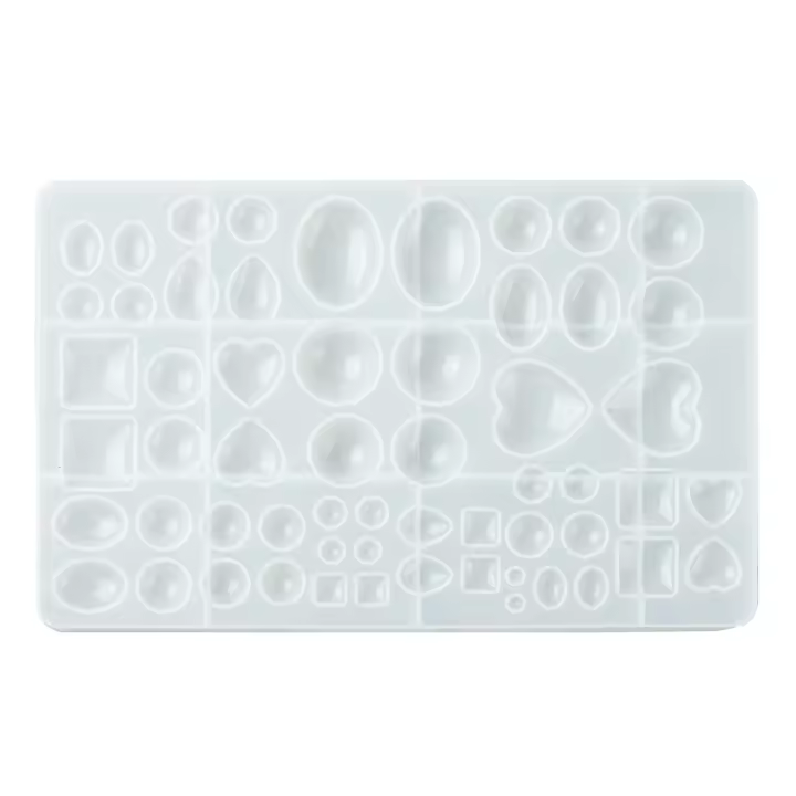 Molde De Silicona Para Cabochones DIY Formas Geométricas Mixtas Para Casting De Resina Epoxy Herramienta Para Fabricación De Joyas - 1