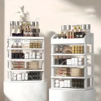 Organizador de maquillaje para tocador, organizador de encimera grande con cajones, almacenamiento de cosméticos para el cuidado de la piel, pinceles, sombras de ojos, lociones, lápiz labial, esmalte de uñas. Ideal para tocador, baño, dormitorio. - details 4