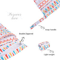 Bolsa De Diaper ALVABABY Reutilizable Y Lavable Con Dos Bolsillos Impermeable Estilo Moda Para Bebé Bolsa De Pañales - details 1