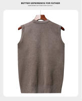 Suéter Casual Para Hombres Chaqueta De Talle Alto Caliente Otoño Invierno Moda Cómoda Transpirable Chaleco Sin Mangas Para Gimnasio - details 8