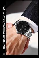 Reloj De Cuarzo Para Hombre RUIGE Acero Inoxidable Impermeable Con Calendario Y Luz Nocturna Estilo Versátil Moda B2-2 - details 9
