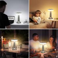 Lámpara De Mesa LED Táctil Recargable Luz Nocturna Para Escritorio Decorativa Para Restaurante Hotel Bar Bedroom Moderno - details 6
