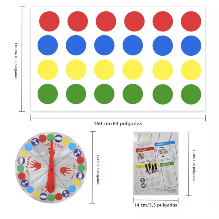 Juego Multijugador Familiar Twister Deportes Interactivos Para Niños Y Adultos Enseña El Correo Y El Equilibrio Juguete De Interior Y Exterior - 1