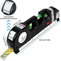 Nivel Láser Versátil Con Cinta Métrica De 8FT 2.5M Y Regla Métrica Herramienta De Línea Cruzada Láser Para Múltiples Usos - details 0