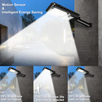 Lámpara De Pared Solar LED Super Brillante Exterior 156LED Luz De Calle Solar Con Sensor De Movimiento Impermeable Para Jardín Puerta Y Valla - details 6