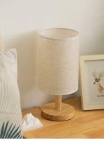 Lámpara De Noche LED Para La Cama Estilo Chino Sencillo Decoración De Mesa Con Enchufe USB Y Sombrilla De Tela Luz De Dormitorio Dimmable - details 4