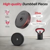 Juego de mancuernas ajustables, conjunto de mancuernas con tapón, juego de mancuernas 4 en 1 para gimnasio en casa, mancuernas, Kettlebells, soporte de tracción, equipo de fitness - details 3