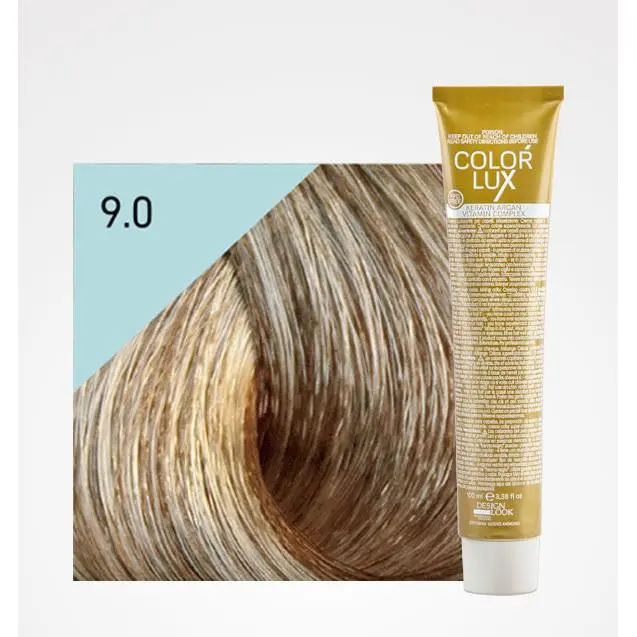 Tinte en Crema Color Lux 100ml: 9.0 Rubio Clarísimo - Design Look - 1