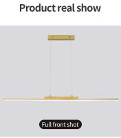 Lámpara Colgante LED Minimalista Moderna Ajustable En Oro Para Comedor Chandelier Lineal Para Hogar Iluminación Dimmable Con Fuente De Aluminio Incluida - details 16