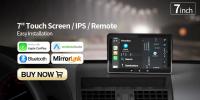 Reproductor Multimedia Para Coche 2DIN 7 Pulgadas MP5 Con Pantalla Táctil Bluetooth AUX USB CarPlay Android Auto Mirrorlink Carga Rápida - details 1