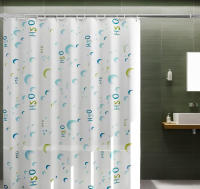 Cortina de Ducha Cortina de Baño Poliéster Impermeable Cortina Bañera con 12 Ganchos para Ducha y Baño 180x207CM - details 4