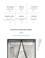 Cortina Magnética Para Puerta 100x210CM Repelente De Mosquitos Y Bugios Cierre Automático Telas Antipolvo Para Ventanas Y Puertas - details 1