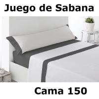 Juego de Sábanas CM Gris Blanco para Cama de 150 - 3 Piezas - details 0