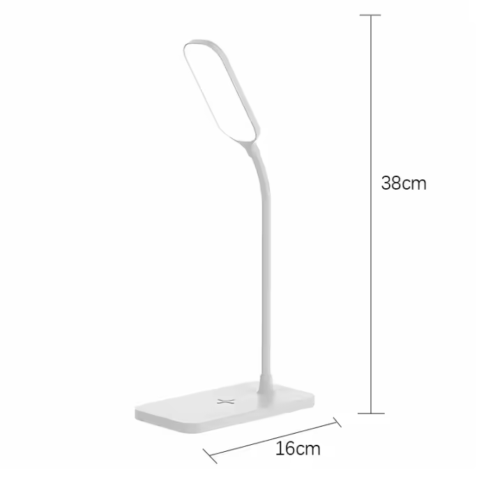 Lámpara De Escritorio LED Con Cargador Inalámbrico Y Puerto USB Luz Nocturna Para Cama Toque Dimmer Protección Para Los Ojos Para Juego Lectura En Casa - 1