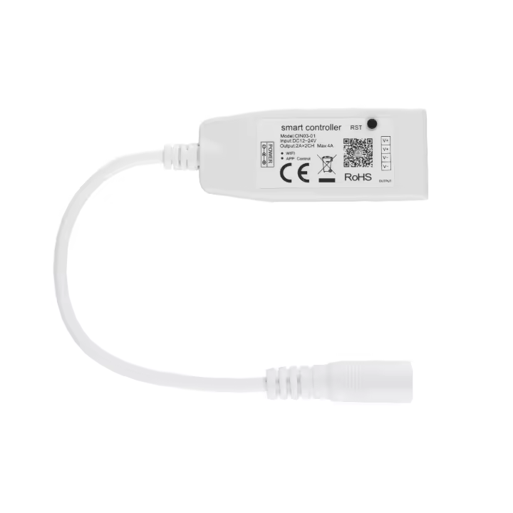 Ledkia Controlador Regulador Mini WiFi Tira LED Monocolor 12/24V DC Blanco - 1