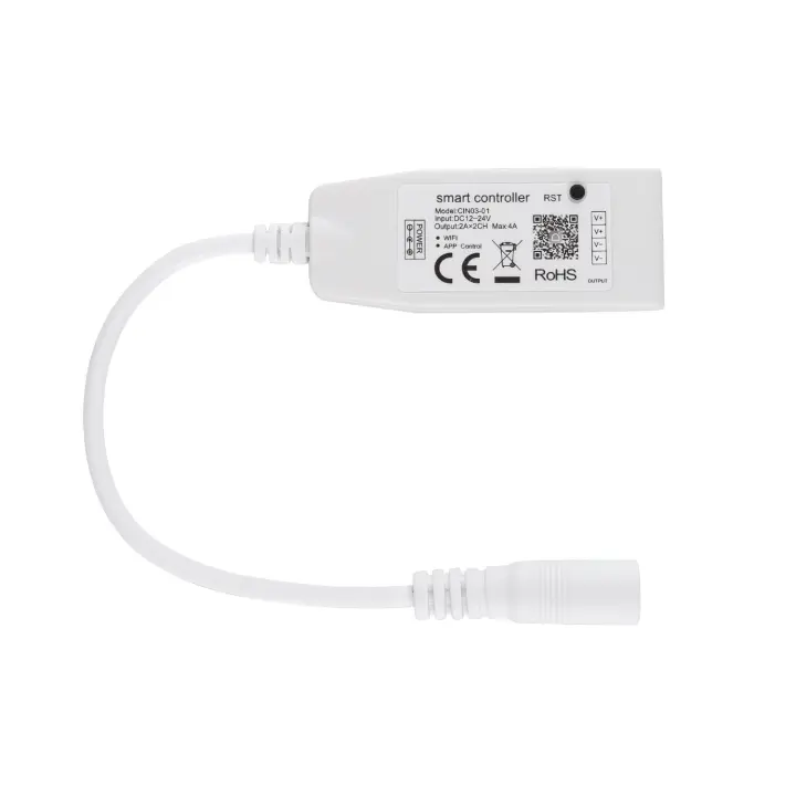 Ledkia Controlador Regulador Mini WiFi Tira LED Monocolor 12/24V DC Blanco - 1