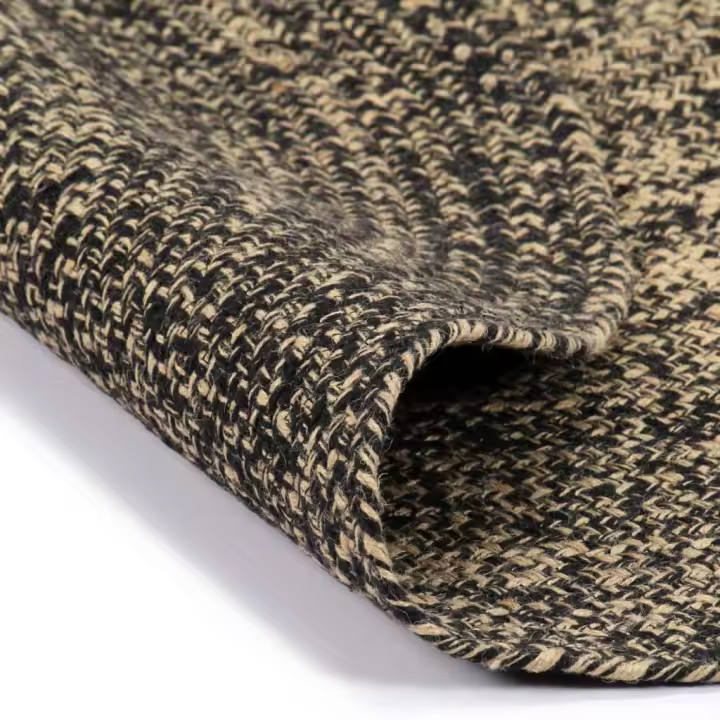vidaXL Alfombra hecha a mano de yute marrón y negro 210 cm - 1