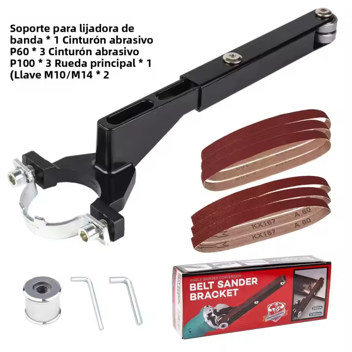  Modifications Para Máquina De Pulir Metal Y Madera Con Motor De 750w Bracket De Torno De Cinta Accesorio De Fijación M10/M14 Para Lixiviador De Cinta De 100/115/125 - 1