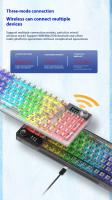 Teclado Mecánico Inalámbrico AULA F98PRO Transparente Bluetooth 2.4G RGB Retroiluminado Interchangeable Para Gaming Y Customización - details 6