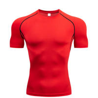 Camiseta De Compresión Para Hombre Running Quick Dry Camiseta De Fútbol Para Fitness Gimnasio Deportiva Transpirable Con Mangas Cortas - details 3