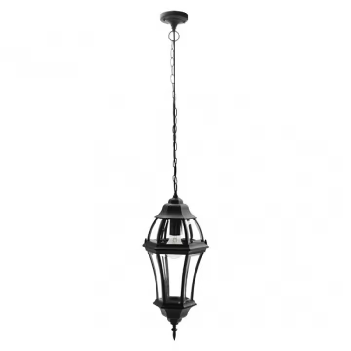 FABRILAMP FAB 149691009 | Colgante Exterior Aluminio Becrux 1xe27 Negro IP44 Regx24x24 Cm - Resistente a la Intemperie - 1