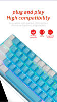 Teclado Mecánico MUCAI 61 Teclas RGB Para E-sports Intercambiable Y Portable Ideal Para Oficina Y Juegos Con Switches Rojos - details 6