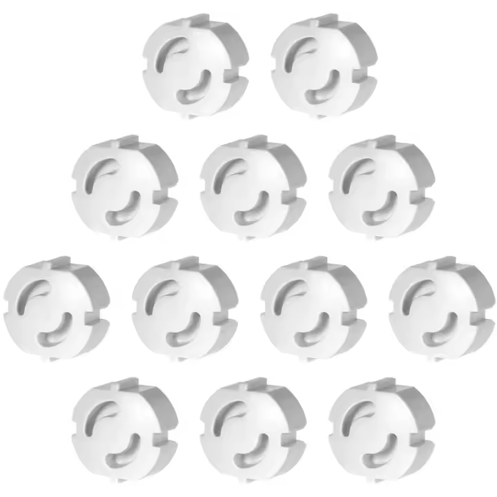 12 enchufes a prueba de niños - Protección de enchufes - Seguridad de enchufes para niños - Enchufes para bebés - Protección de enchufes - 3,6 x 3,6 cm (blanco) - 1