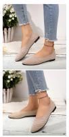 Zapatillas Planas De Puntera Punzante Para Mujer En Color Sólido Zapatos Slip on Transpirables Y Casuales Ballet Loafers - details 15
