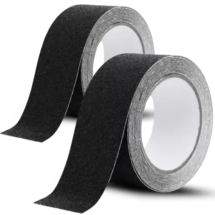 Pack 2 Cinta Antideslizante Escaleras 5cm x 5m. Tiras Antideslizantes Escaleras para Interiores y Exteriores. Fuerte Cinta Seguridad Adhesiva para Suelo Antideslizante. Evita Resbalones y Caídas - 1