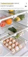 Organizador De Nevera Juego De Almacenamiento Para Frutas Y Huevos Estante De Almacenamiento En El Pasillo De La Nevera Caja De Cajón De Cocina Para Mantener Fresco Material PET+PE - details 7