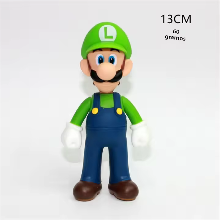 Figura De Acción PVC Super Mario Bros Juguetes De Decoración Para Niños Con Yoshi Princess Peach Toad Luigi Mario Luigi - 1